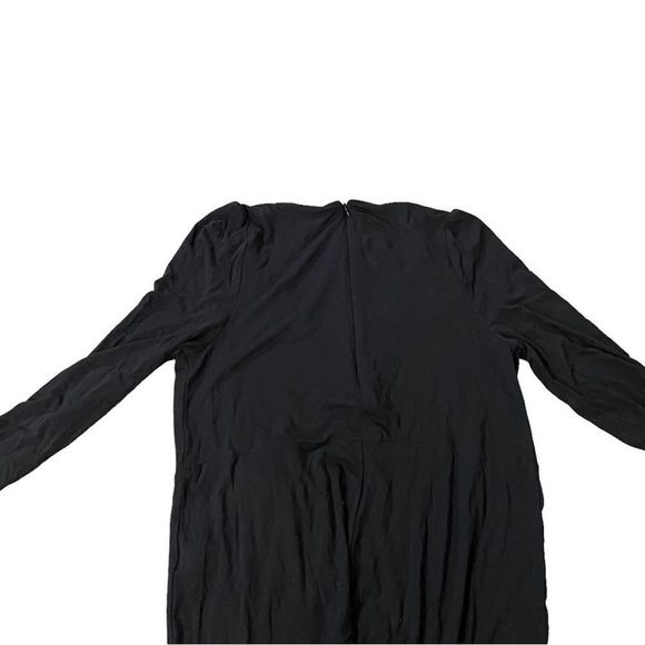 The Nines by HATCH™ Sz Lg 3/4 Sleeve Tie Waist Maternity Jumpsuit Black - Picture 5 of 8